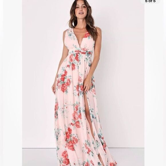 Lulus Garden Meandering Blush Floral Print
Maxi Dress - Picture 3 of 15